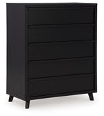 Danziar - Five Drawer Wide Chest - Black - R&R Furniture Gallery (Fountain Valley, CA)