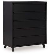 Danziar - Five Drawer Wide Chest - Black - R&R Furniture Gallery (Fountain Valley, CA)