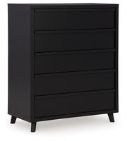 Danziar - Five Drawer Wide Chest - Black - R&R Furniture Gallery (Fountain Valley, CA)
