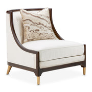 Belmont Place - Accent Chair - Cream / Espresso - R&R Furniture Gallery (Fountain Valley, CA)