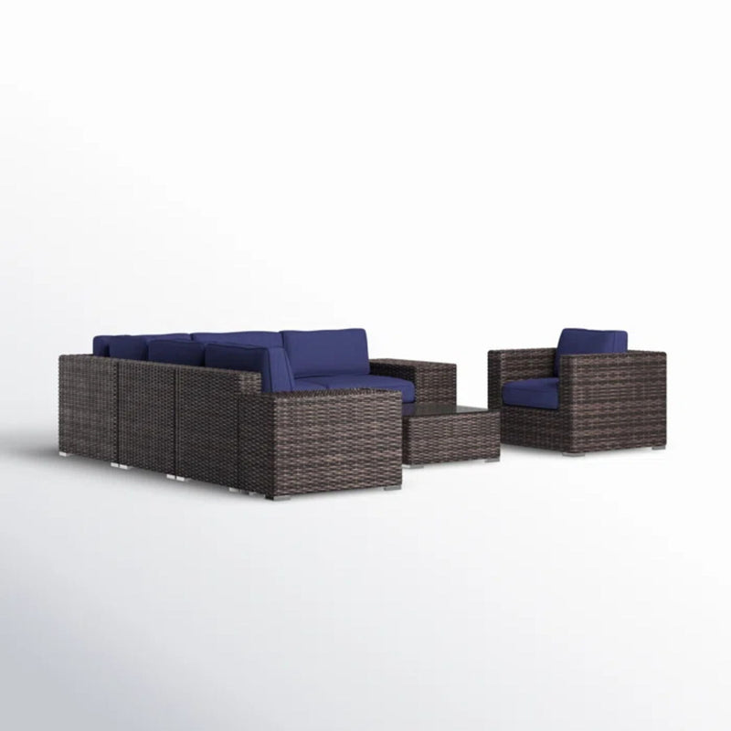 Wicker Seating Group Set With Table And Cushions - R&R Furniture Gallery (Fountain Valley, CA)