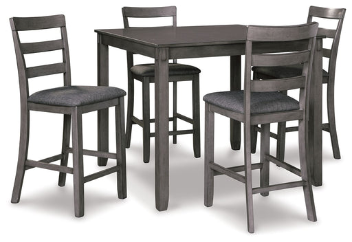 Bridson - Square Counter TBL Set (Set of 5) - Gray - R&R Furniture Gallery (Fountain Valley, CA)