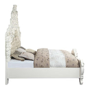 Vanaheim - Eastern King Bed - Beige Synthetic Leather & Antique White - R&R Furniture Gallery (Fountain Valley, CA)