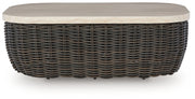 Kimora - Rectangular Cocktail Table - Beige / Dark Brown - R&R Furniture Gallery (Fountain Valley, CA)