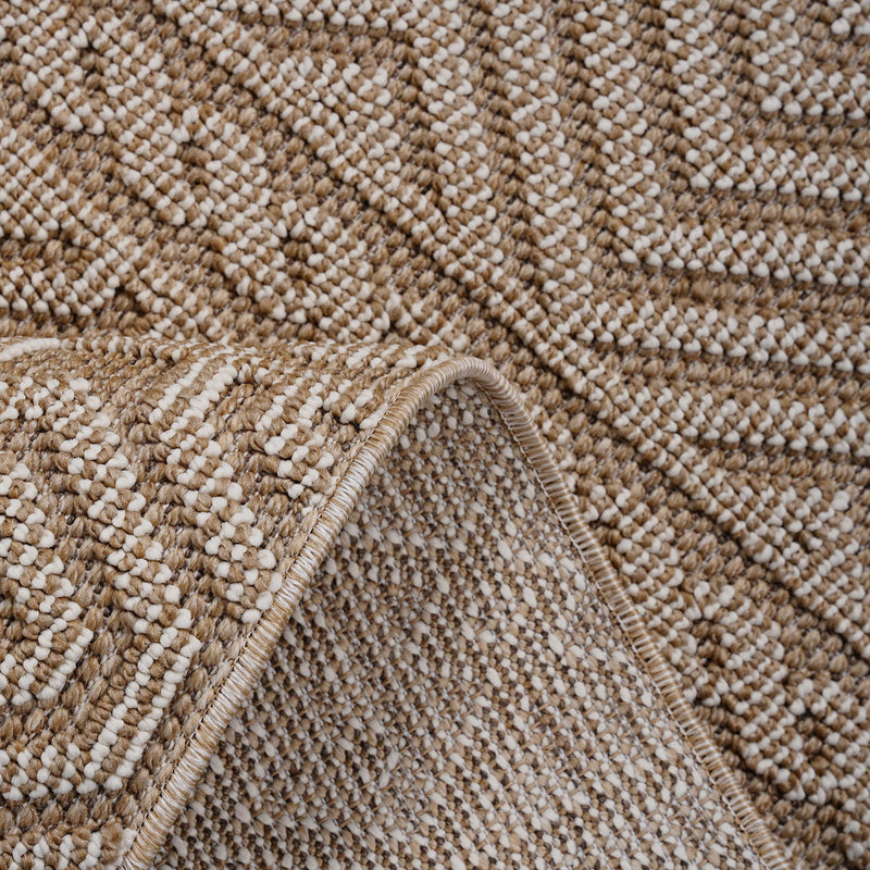 Guros - 6' X 9' Geometric Indoor / Outdoor Area Rug - Mocha - R&R Furniture Gallery (Fountain Valley, CA)