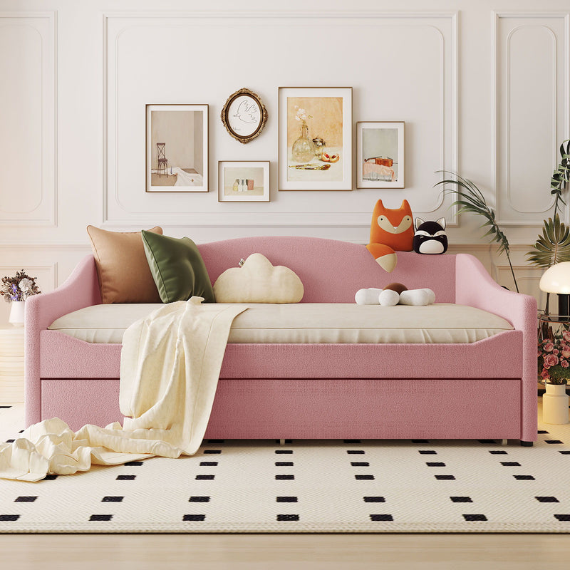 Upholstered Daybed With Light And Trundle - R&R Furniture Gallery (Fountain Valley, CA)