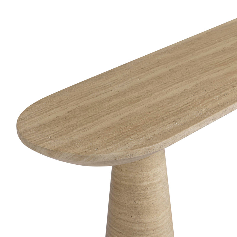 Sandra - Indoor / Outdoor Console Table - Travertine - R&R Furniture Gallery (Fountain Valley, CA)