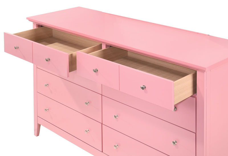 Elegant casual dresser from Glory Furniture featuring multiple drawers and a sleek finish, suitable for any room decor.