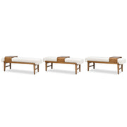 Billie - Modern Telephone Bench With Sliding Shelf - Ivory White - R&R Furniture Gallery (Fountain Valley, CA)