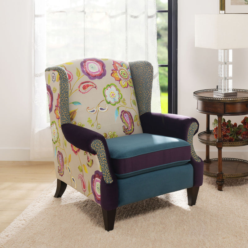 Anya - Boho Chic Wingback Accent Arm Chair - R&R Furniture Gallery (Fountain Valley, CA)