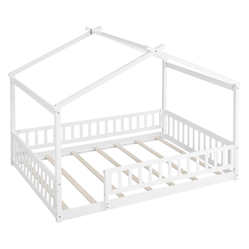 Bed House Bed Frame With Fence - R&R Furniture Gallery (Fountain Valley, CA)