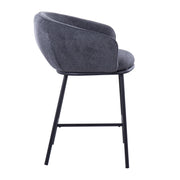 Set of two Ashland contemporary counter stools by Lumi Source with sleek design and wooden legs, shown from front view.