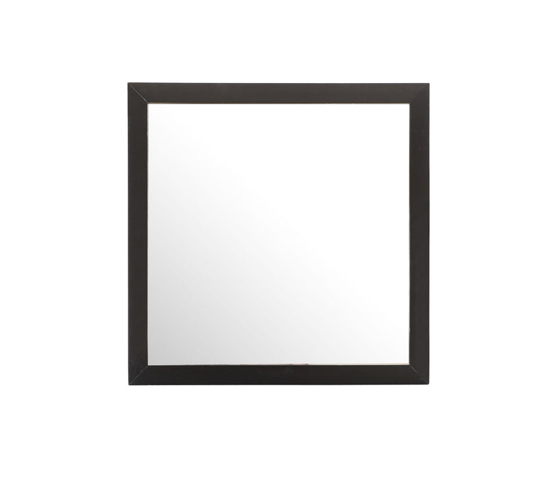 Modern design transitional wall mirror by Glory Furniture featuring a sleek frame and reflective glass surface.