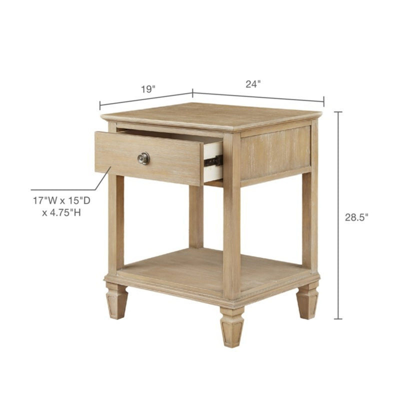 Victoria - Bedside Table With Drawer And Shelf - R&R Furniture Gallery (Fountain Valley, CA)