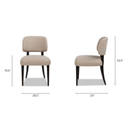 Harriet - Split Back Upholstered Dining Side Chair (Set of 2) - Merino Gray - R&R Furniture Gallery (Fountain Valley, CA)