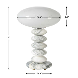 Washed Stones - Mini Lamp - White