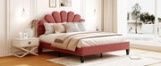 Upholstered Platform Bed With Flower Pattern Headboard - R&R Furniture Gallery (Fountain Valley, CA)