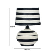 Positano - Striped Papier Mache Table Lamp - R&R Furniture Gallery (Fountain Valley, CA)