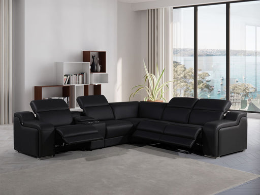 1116 - 6-Piece L-Shaped Sectional Sofa In With 3 Power Recliners & Power Headrests - R&R Furniture Gallery (Fountain Valley, CA)