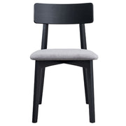 Real - Side Chair (Set of 2) - Gray Linen & Black - R&R Furniture Gallery (Fountain Valley, CA)