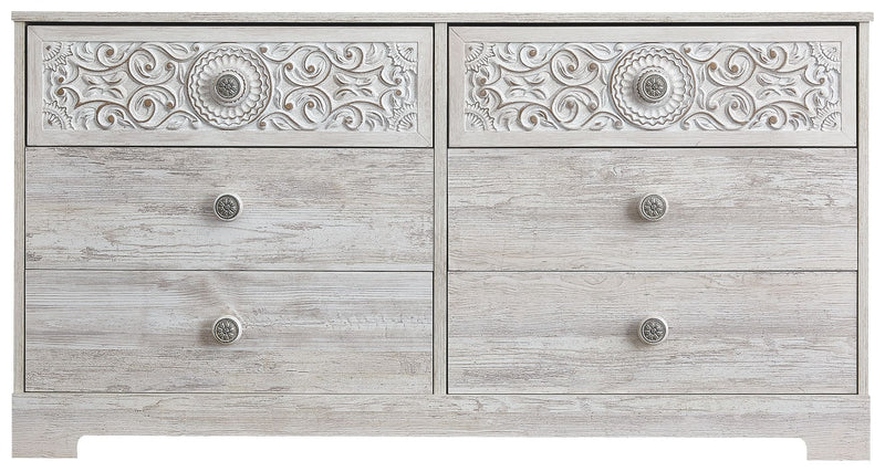 Paxberry - Six Drawer Dresser - Vinyl-Wrapped - Whitewash - R&R Furniture Gallery (Fountain Valley, CA)
