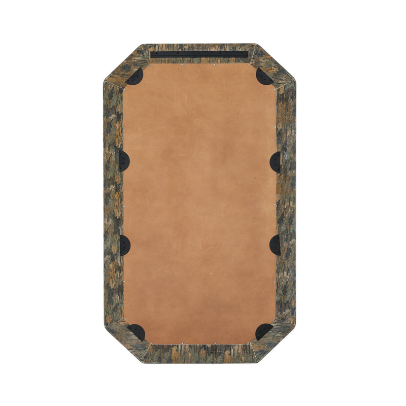 Charlene 35"x59" TOV Furniture Jewel Wall Mirror with watercolor print, featuring a stylish frame and reflective glass.