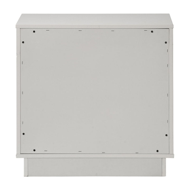 Esther - Nightstand - White / Silver - R&R Furniture Gallery (Fountain Valley, CA)