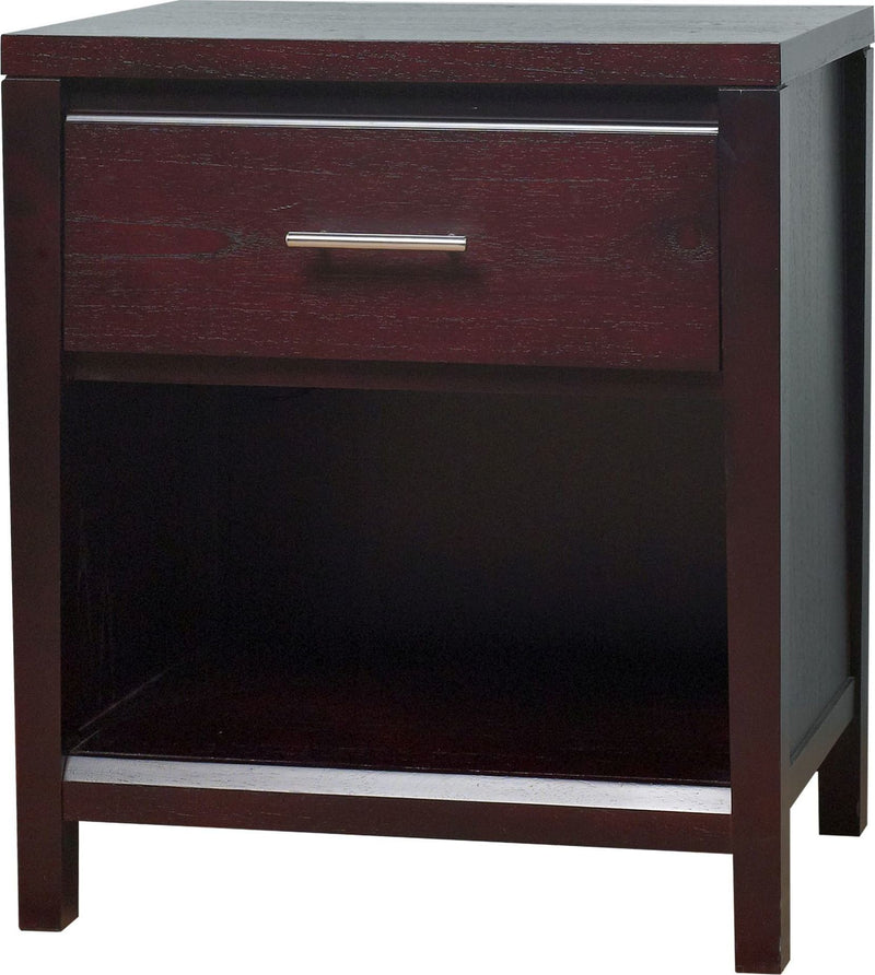 Nevis Charging Station Nightstand in Espresso