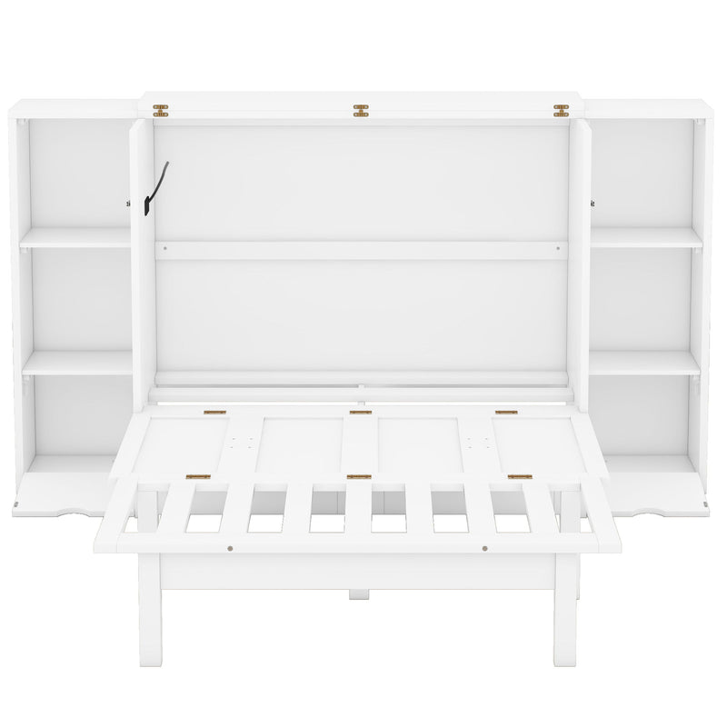 Murphy Bed With Shelves, Drawers And USB Ports - R&R Furniture Gallery (Fountain Valley, CA)
