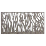 Pearl silver metal wall art by Uttermost, featuring intricate, modern wall decor with a sleek, reflective finish.