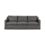 Classic Home Kipton upholstered sofa with plush cushioning and neutral fabric, perfect for living room seating.