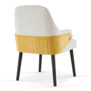 Indoor Dining Chair (Set of 2) With Sturdy Frame - Beige / Yellow - R&R Furniture Gallery (Fountain Valley, CA)