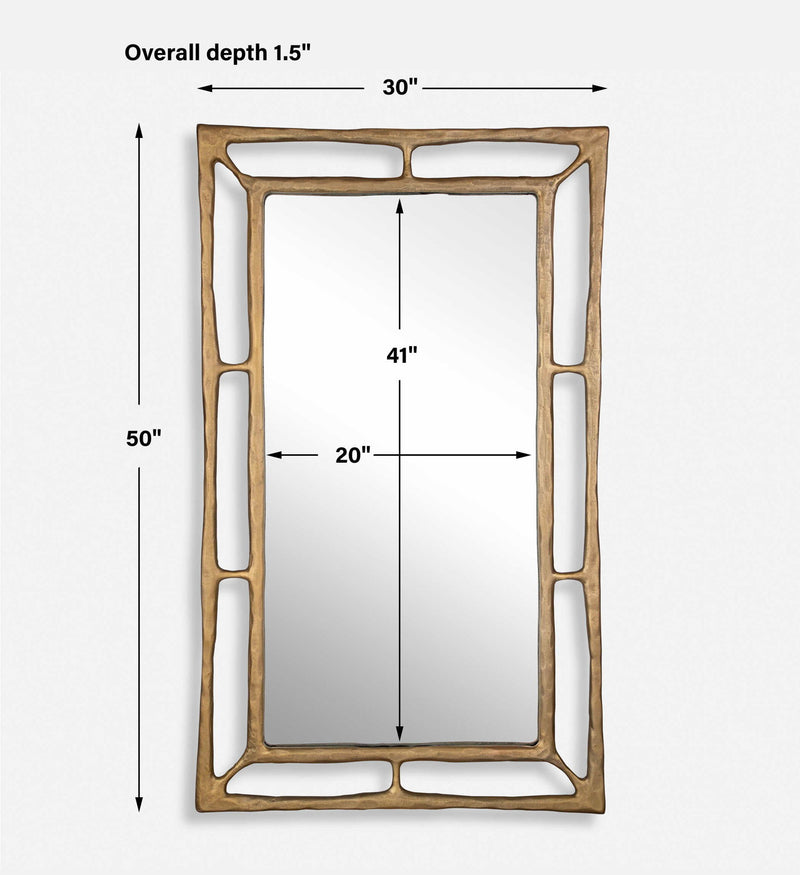 Felix - Rectangle Mirror - Brass