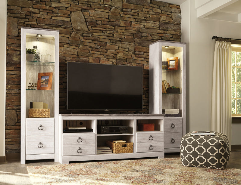 Willowton - Entertainment Center With Fireplace Option - R&R Furniture Gallery (Fountain Valley, CA)