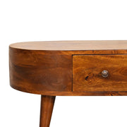 Mini Rounded Coffee Table - Chestnut - R&R Furniture Gallery (Fountain Valley, CA)