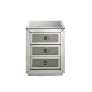 Noralie - 18" X 14" Accent Table - Mirrored & Faux Diamonds - R&R Furniture Gallery (Fountain Valley, CA)
