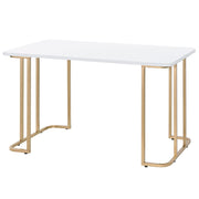 Estie - Writing Desk (Same Ac00902) - White & Gold - R&R Furniture Gallery (Fountain Valley, CA)