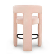 TOV Furniture Malone counter height stool with wooden legs and upholstered seat, ideal for kitchen or bar area.