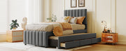 Upholstered Design Platform Bed With Trundle - R&R Furniture Gallery (Fountain Valley, CA)