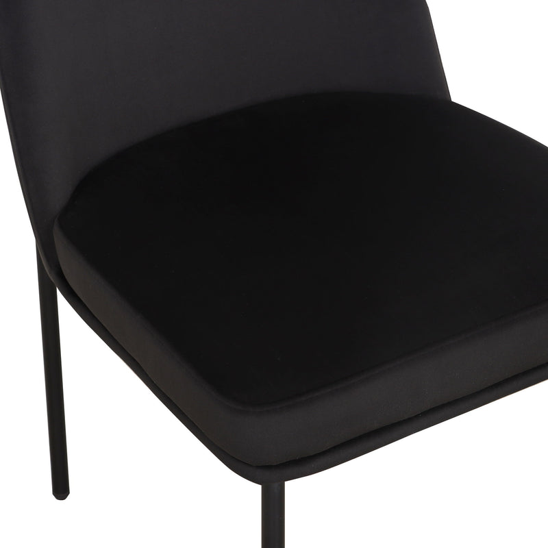 Pair of Sydney dining chairs by TOV Furniture, with modern design and wooden legs, shown in a set of two.