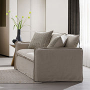 Upendo - Loveseat With 2 Pillows - Beige Linen - R&R Furniture Gallery (Fountain Valley, CA)