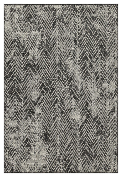 Sunshine - 5'3" X 7'3" Indoor & Outdoor Area Rug - Anthracite - R&R Furniture Gallery (Fountain Valley, CA)