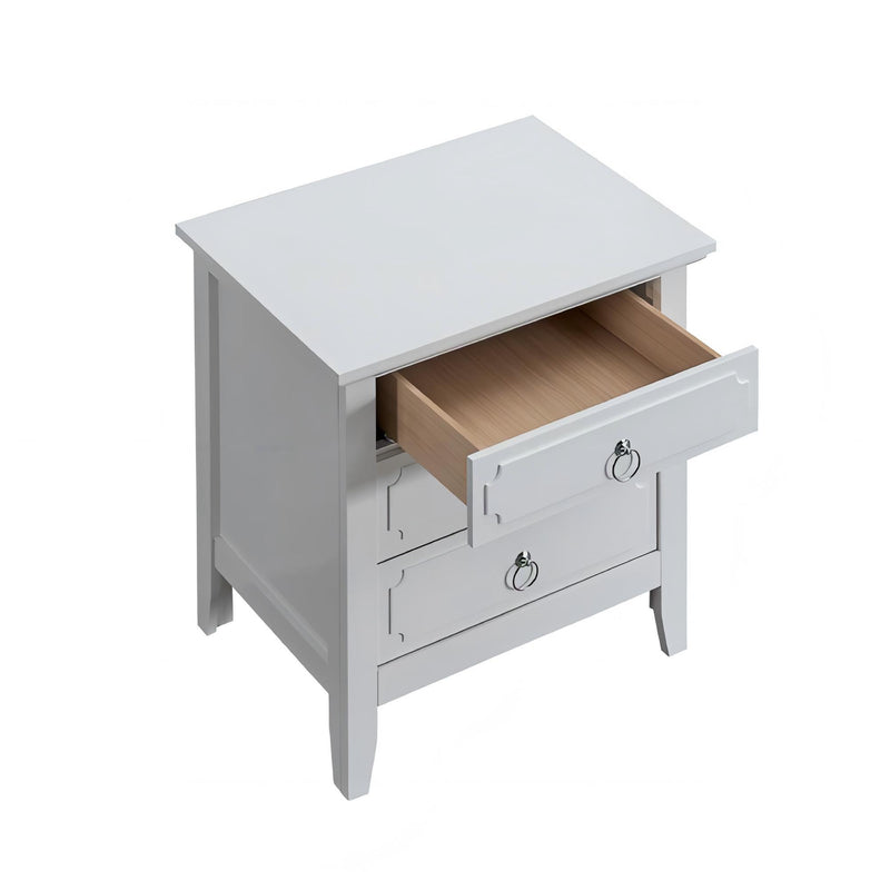Hammond - 3 Drawer Nightstand - White - R&R Furniture Gallery (Fountain Valley, CA)