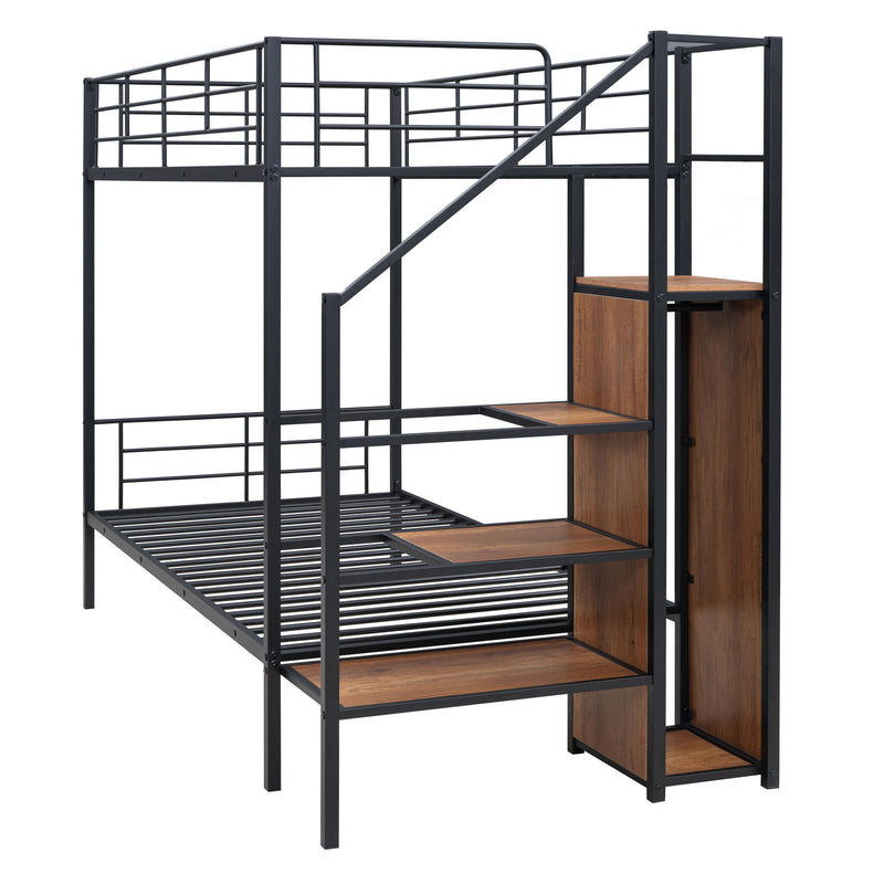Bunk Bed With Lateral Storage Ladder And Wardrobe - R&R Furniture Gallery (Fountain Valley, CA)