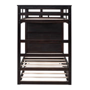 DreamHaus bunk bed with trundle and staircase, featuring a sturdy wooden frame and space-saving design for kids' bedrooms