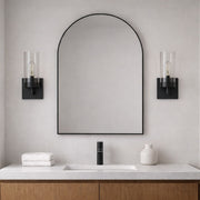 Zephyr - Single Light Sconce - Black / Clear - R&R Furniture Gallery (Fountain Valley, CA)