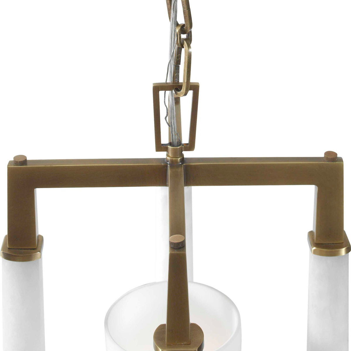 Alabaster Temple - 1 Light Pendant - Brass / White