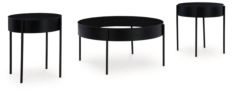Ardoline - Occasional Table Set (Set of 3) - Black - R&R Furniture Gallery (Fountain Valley, CA)