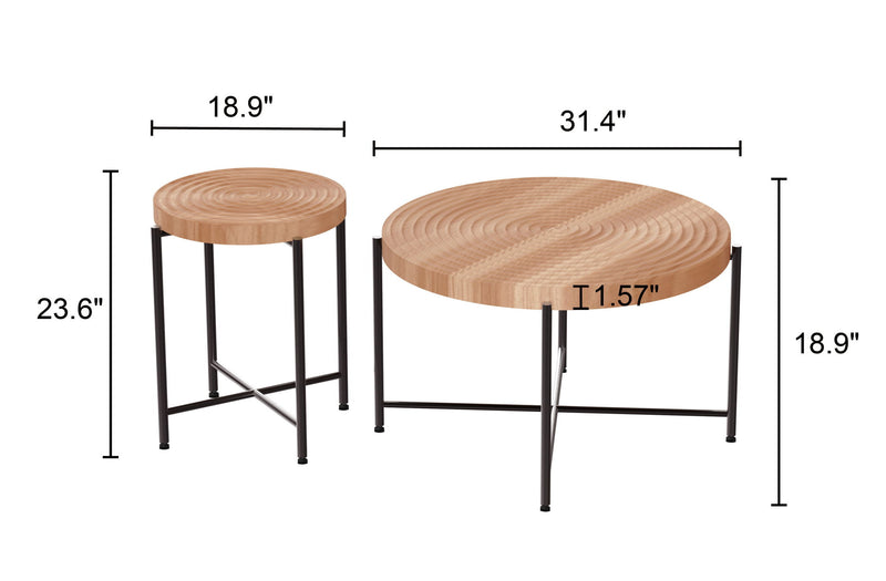 Coffee And End Table Set Waterproof Cover (Set of 2) - Natural Wood / Brown - R&R Furniture Gallery (Fountain Valley, CA)