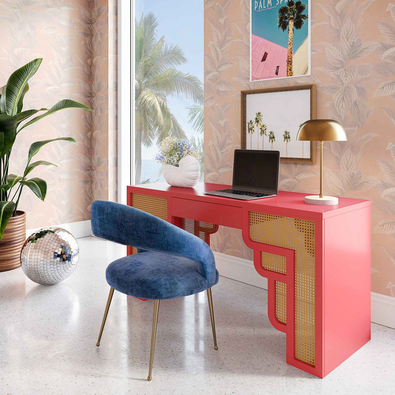 Suzie - Rattan Executive Desk - R&R Furniture Gallery (Fountain Valley, CA)